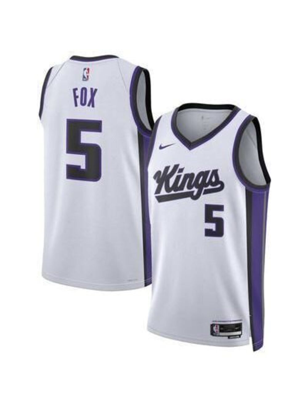 Men's and Women's Nike De'Aaron Fox White Sacramento Kings Swingman Jersey